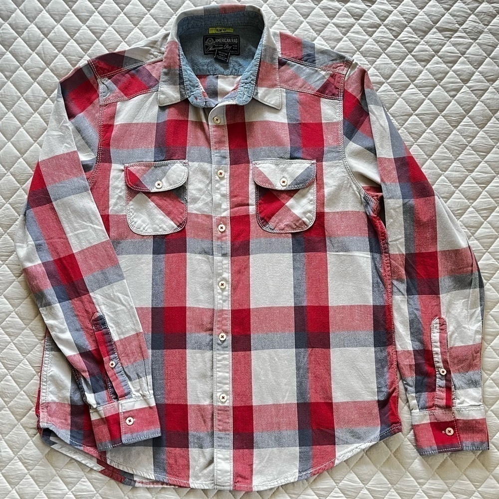 Like-new American Rag plaid button down